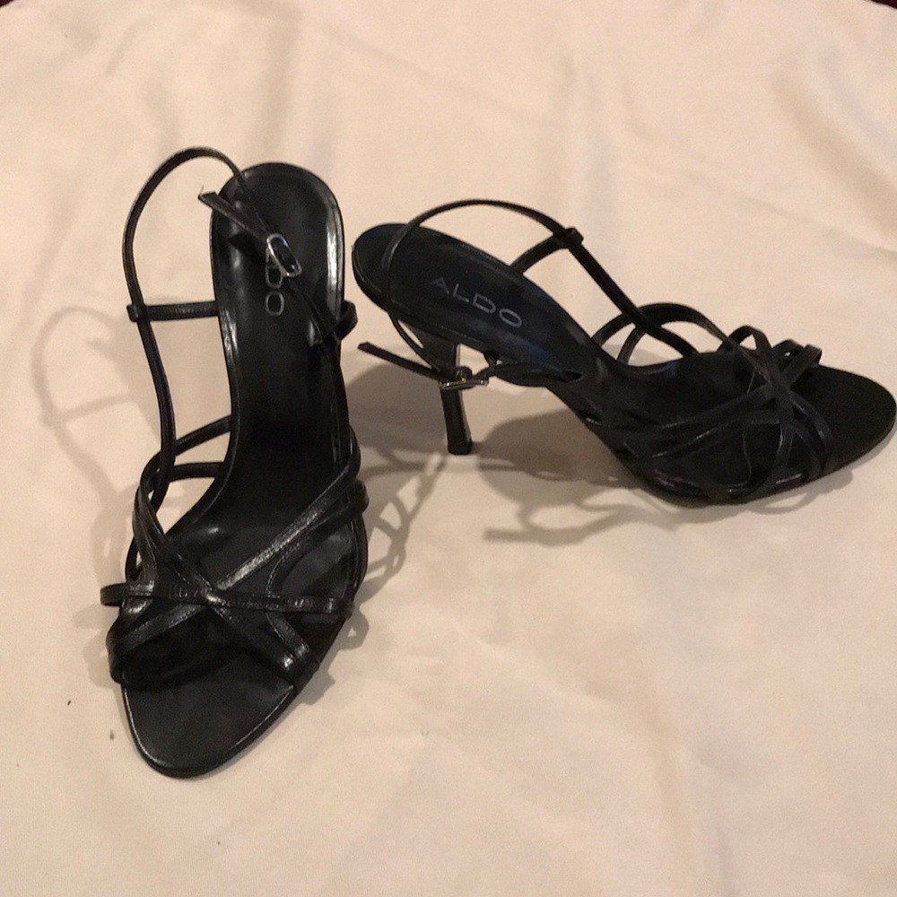 Aldo Black Strappy Sandals